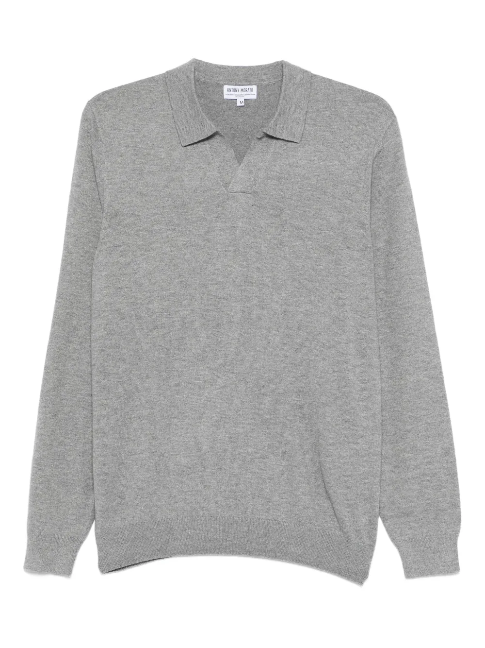Antony Morato suéter tejido con cuello de playera tipo polo | gris | Image 1