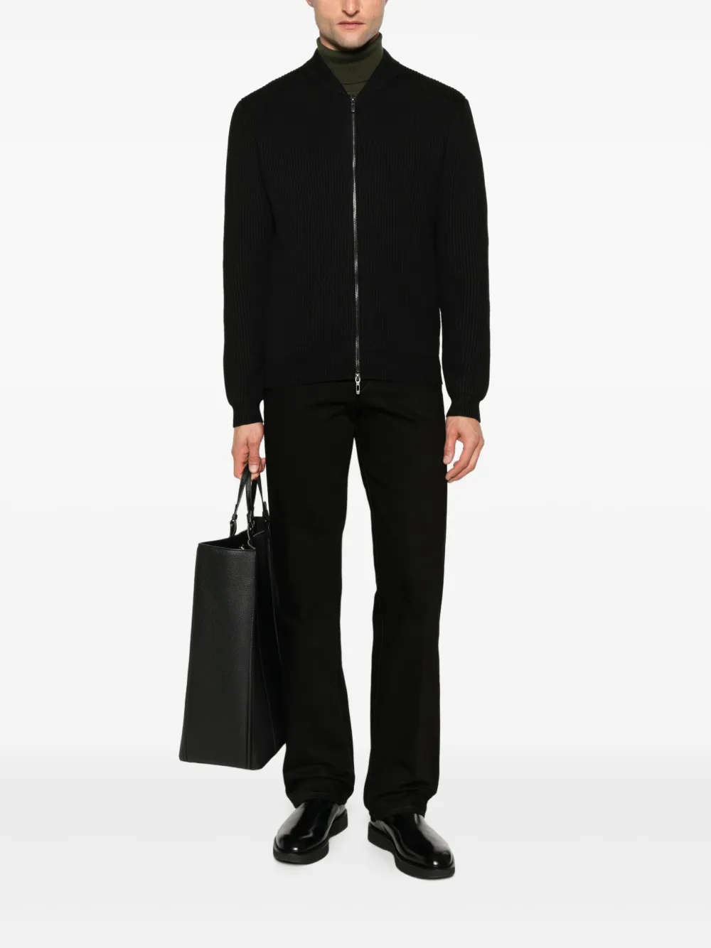 Antony Morato zip-up ribbed-knit cardigan | Cardigans | Image 2