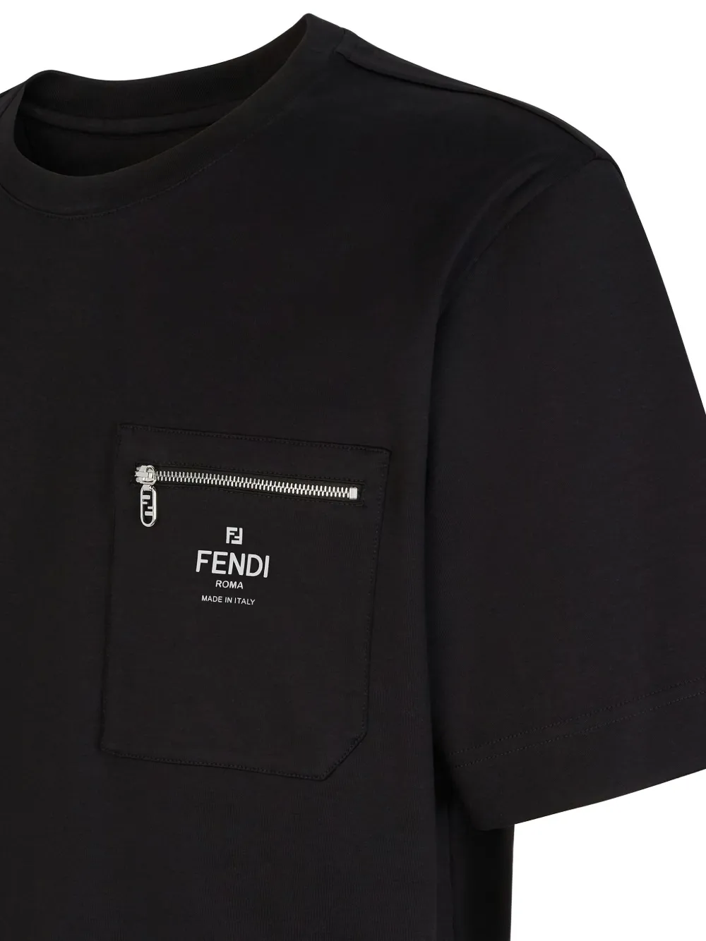 FENDI zip-pocket T-shirt | Black | FARFETCH