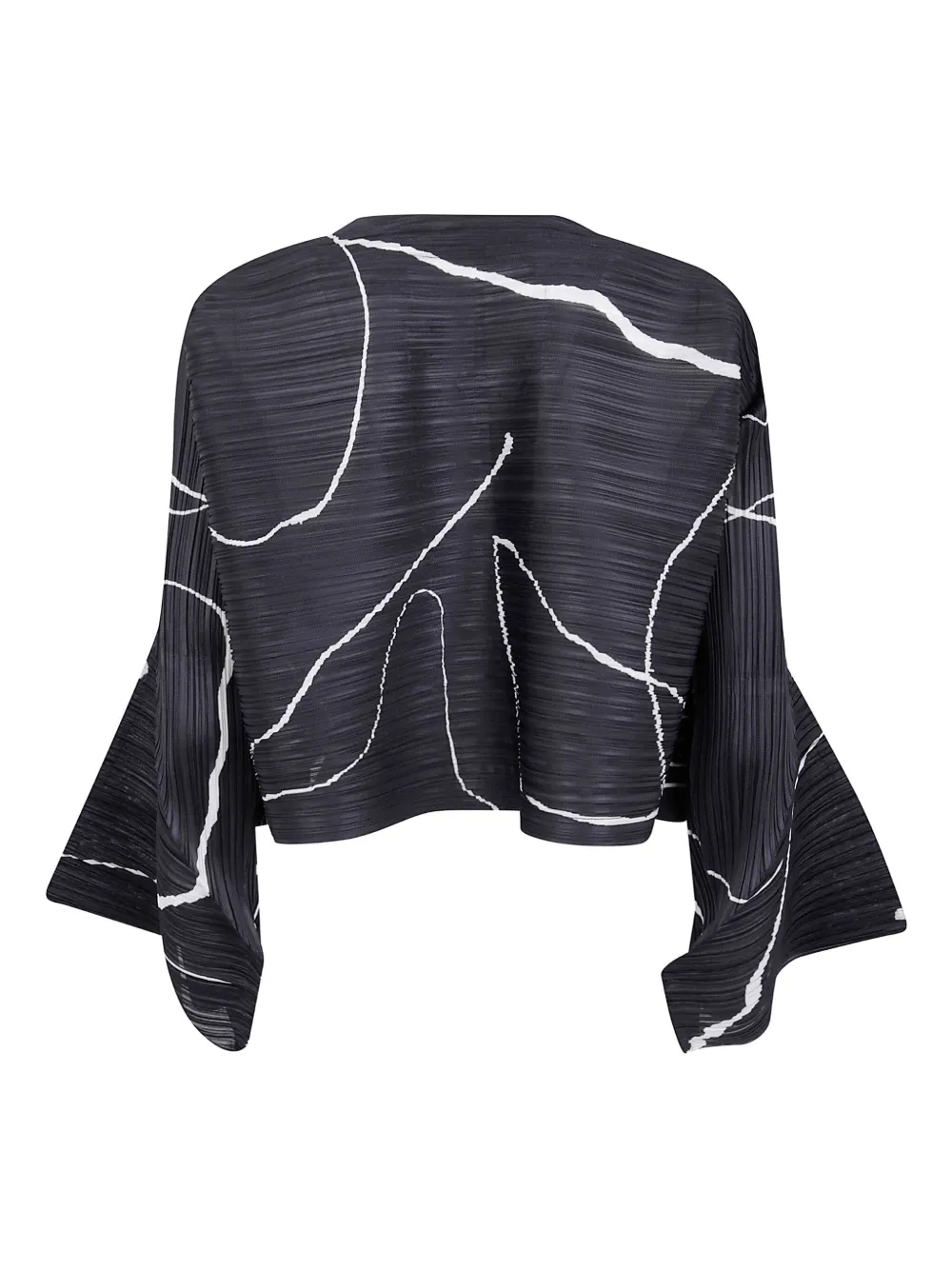 Pleats Please Issey Miyake graphic-print pleated cardigan | Cropped Jackets | Image 2