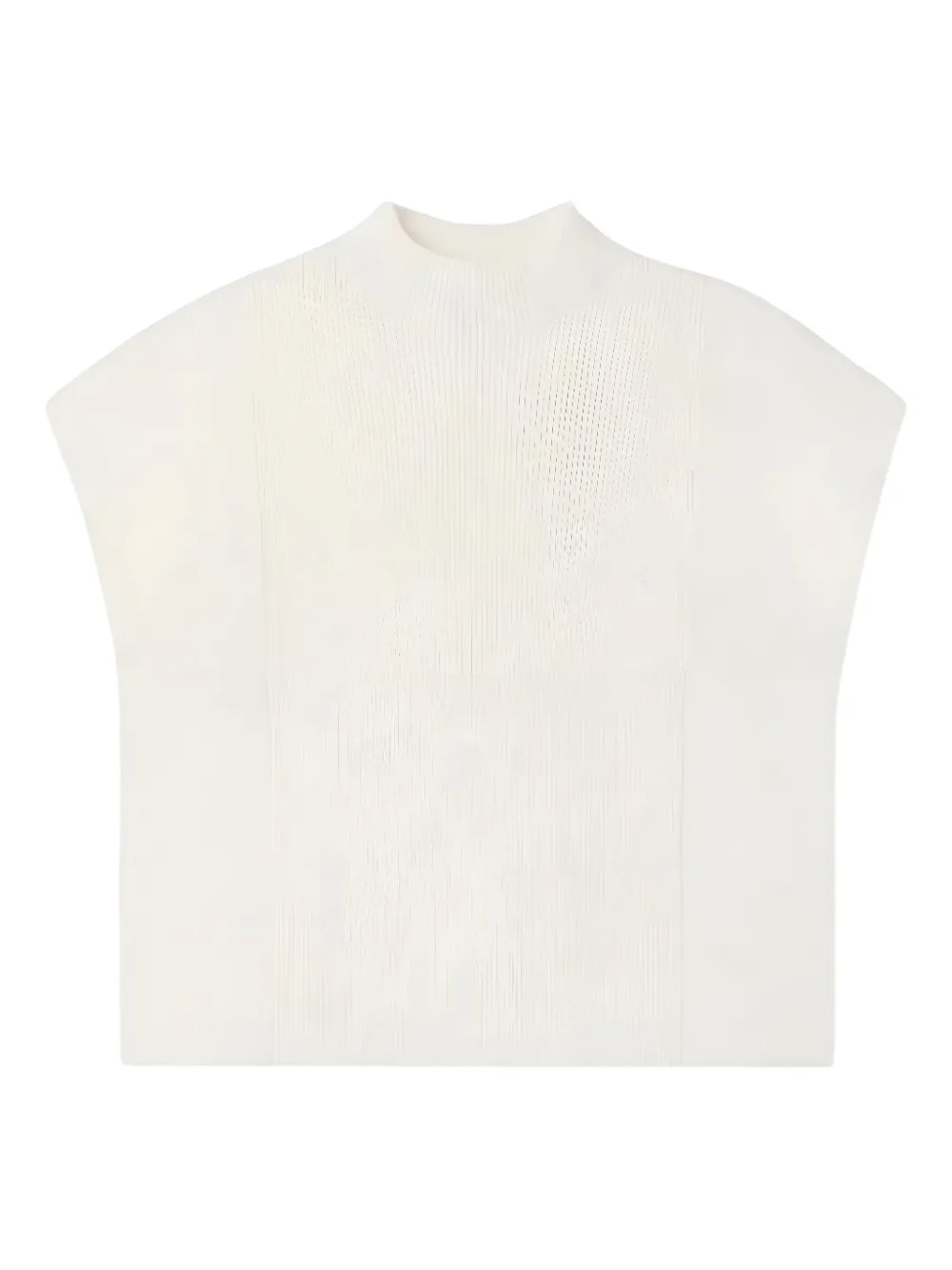 CFCL Top a coste a collo alto - Bianco