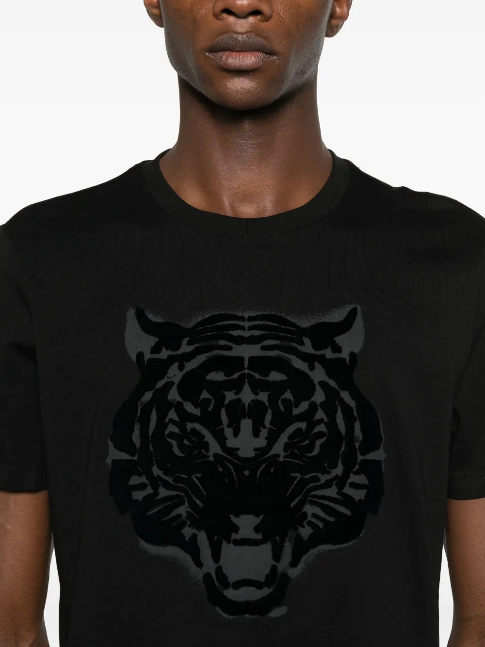 Antony Morato T-shirt met tijgerprint Zwart