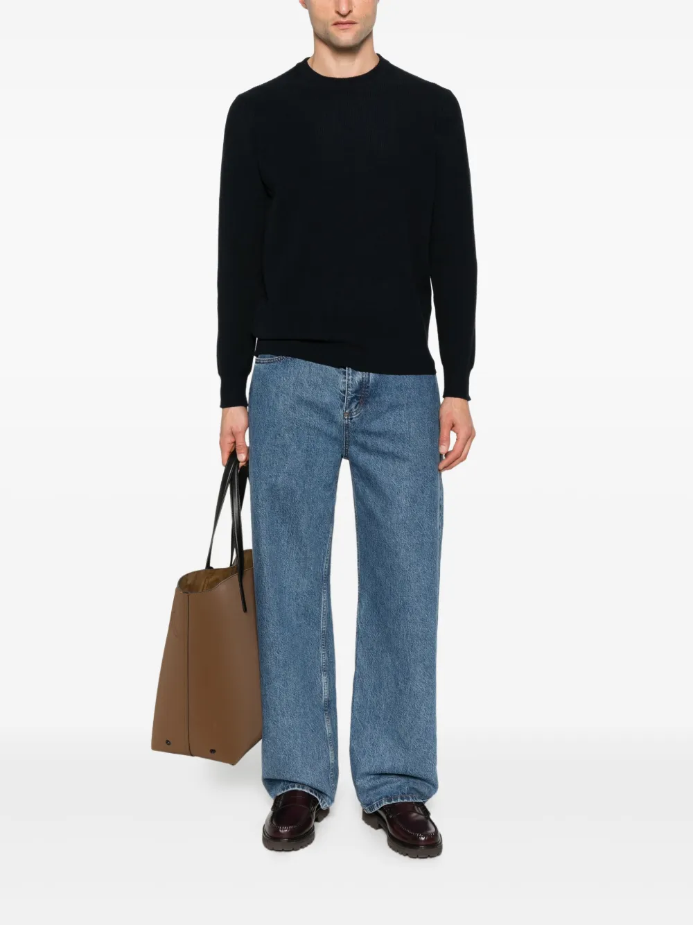 Antony Morato Geribbelde sweater - Blauw
