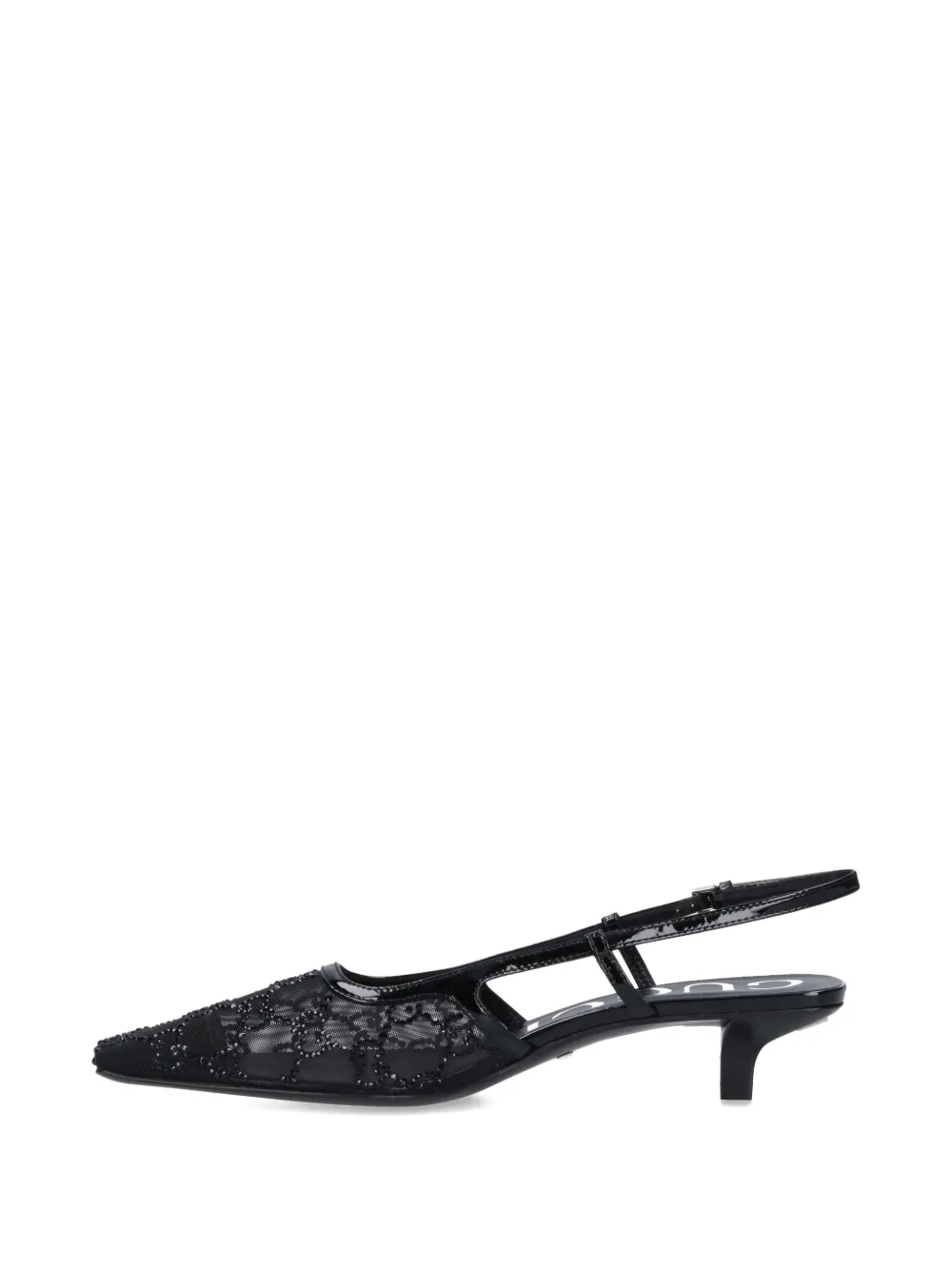 Gucci Chic Pointed Toe Kitten Heel Pumps In Black