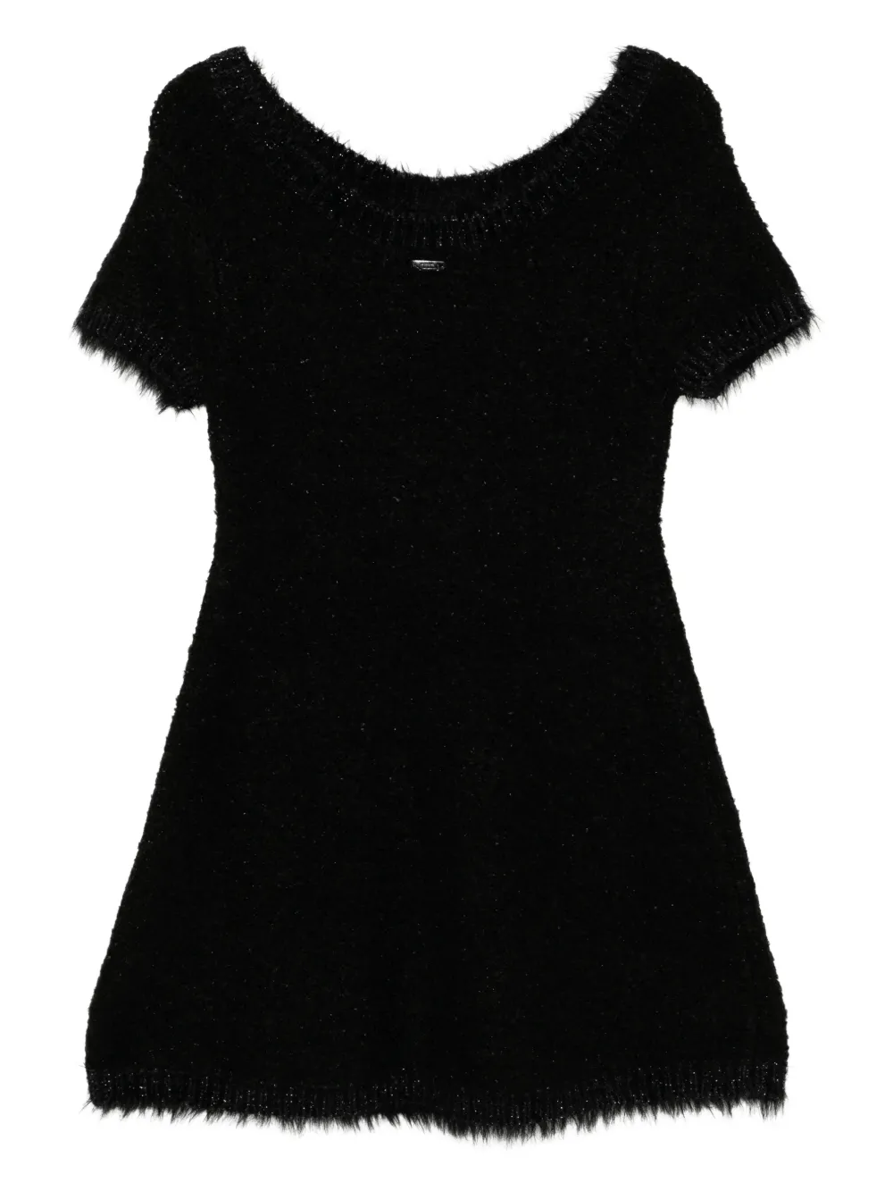  Juun.j Logo-patched Knit Dress - Black 