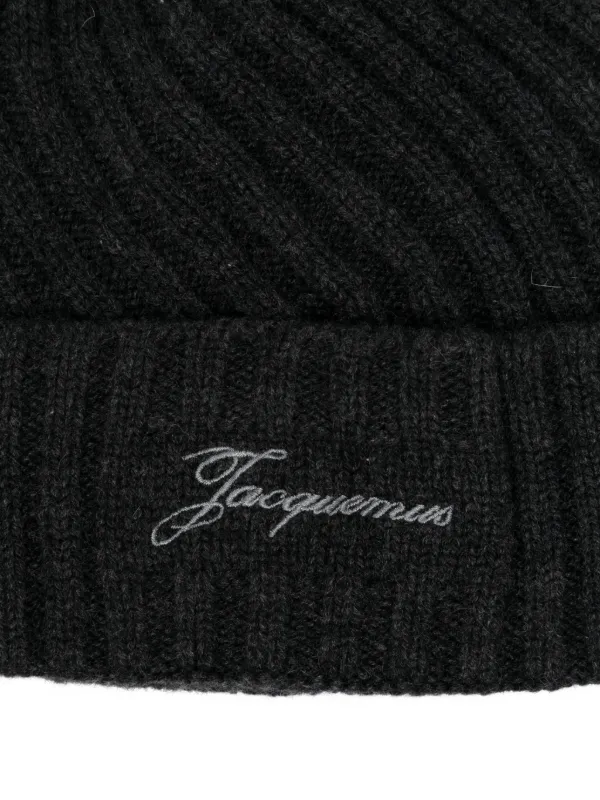 JACQUEMUS ロゴ　ビーニー Jacquemus ロゴ ビーニー | グレー | FARFETCH JP