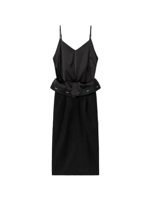 Juun.J V-neck pinstripe dress