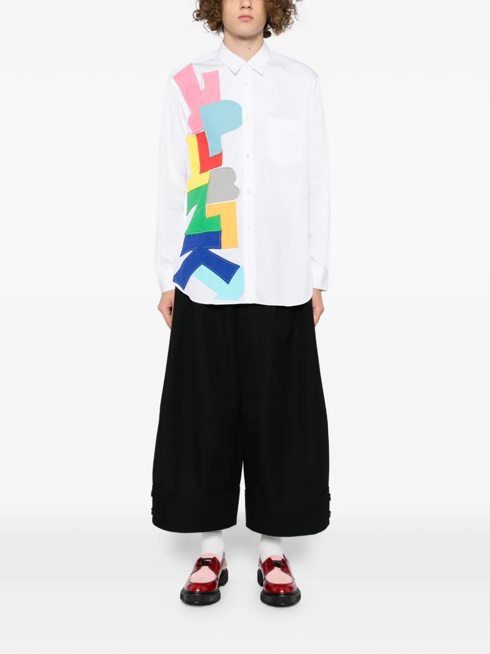 Comme Des Garçons Shirt graphic patched shirt - Wit
