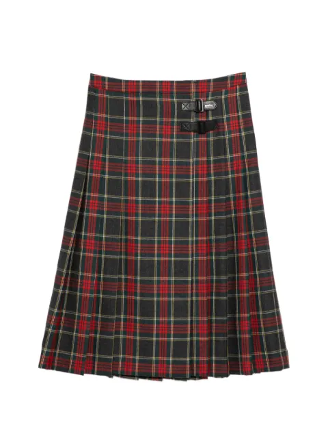 Juun.J plaid pleated skirt