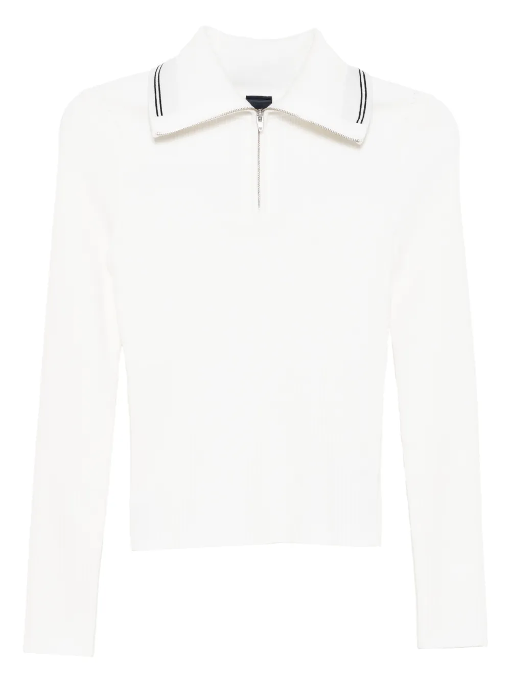 Juun.J playera tipo polo tejida con cierre | blanco | Image 1