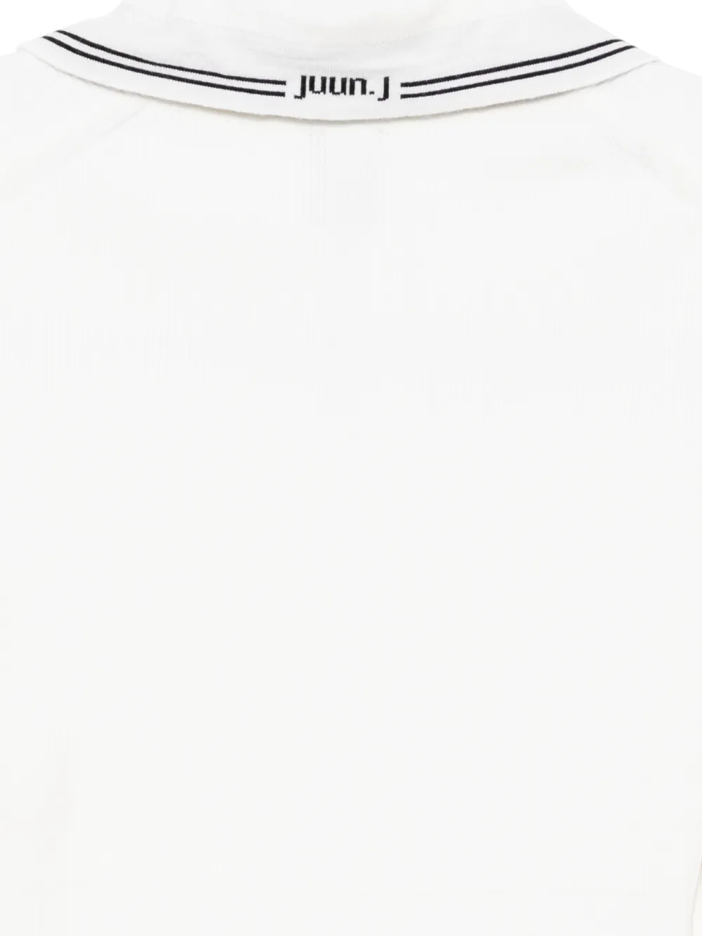 Juun.J Gebreide polo met rits - Wit