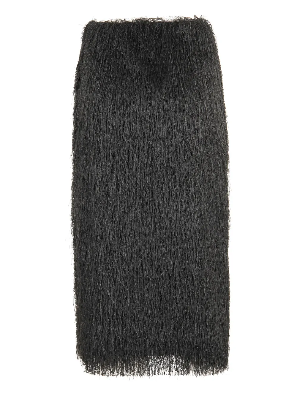 SOLOTRE fringed skirt - Zwart