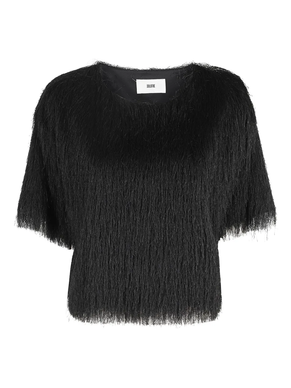 SOLOTRE top con flecos | negro | Image 1