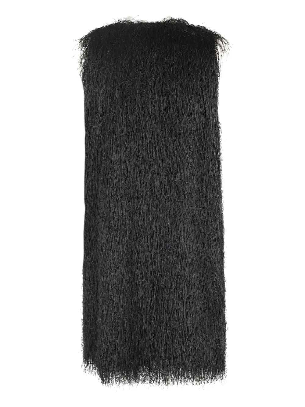 SOLOTRE fringed dress - Zwart