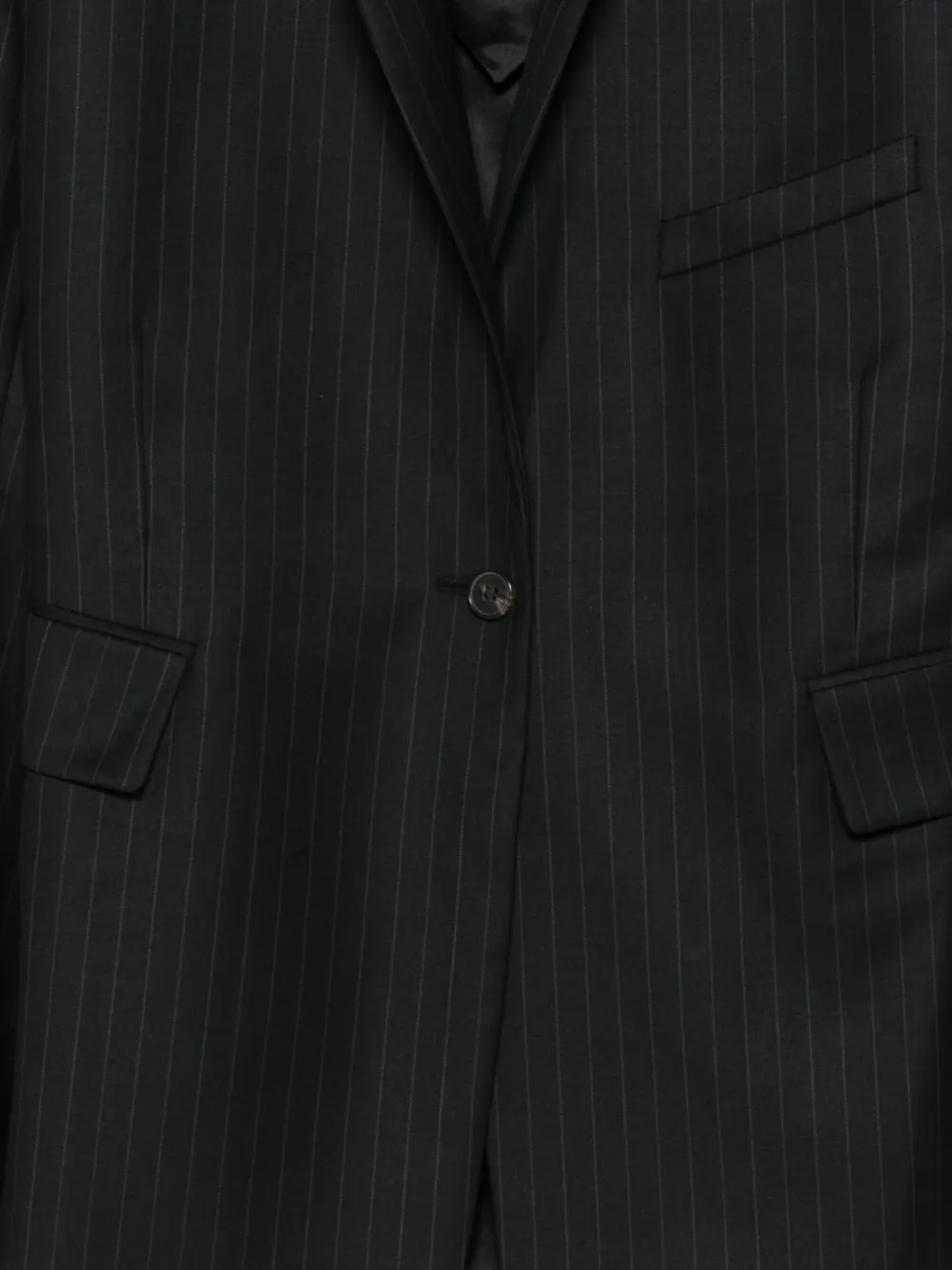 LITKOVSKA Blazer met gedraaid detail en krijtstreep Zwart