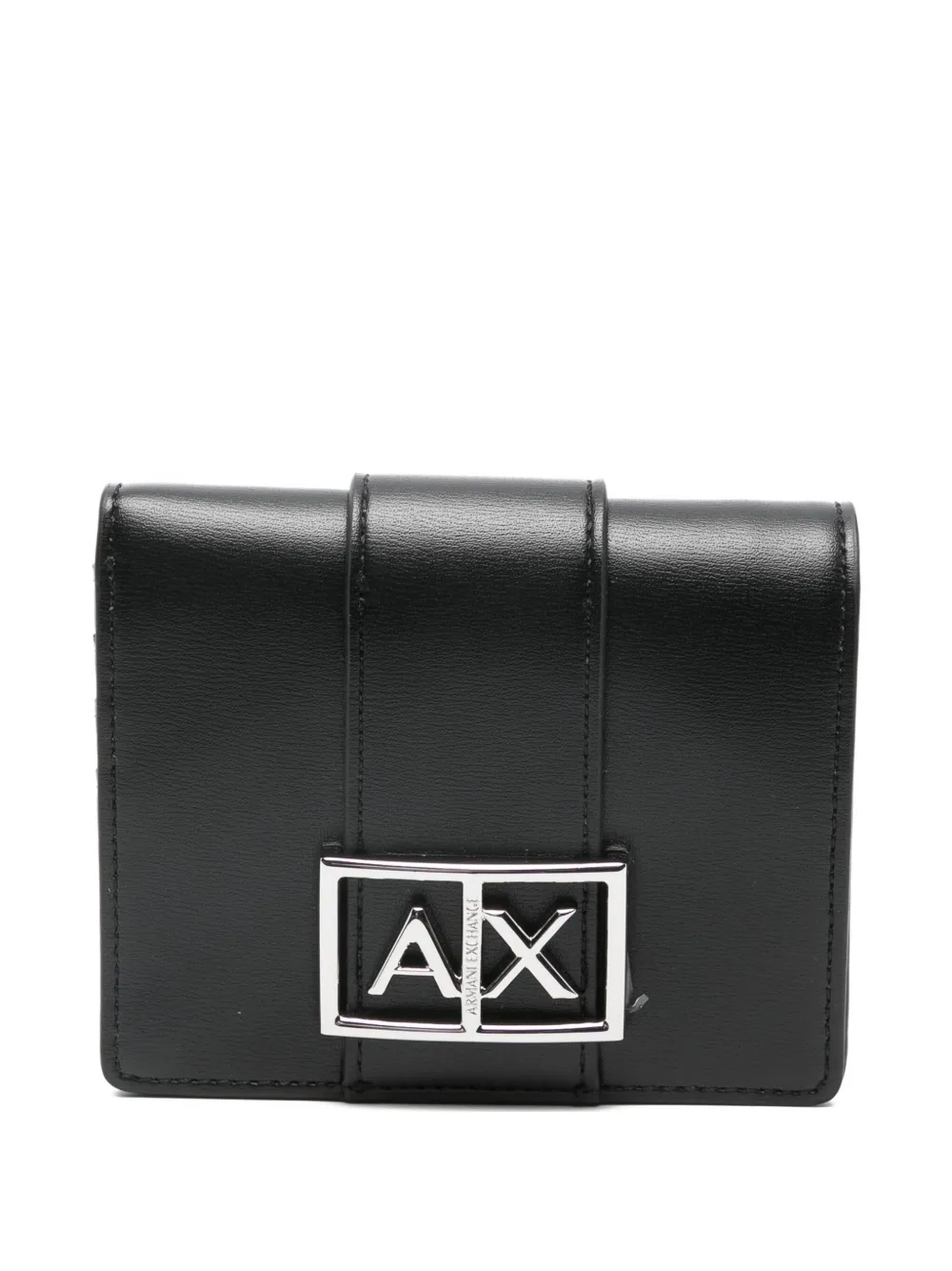 Armani Exchange Portafoglio con placca logo - Nero