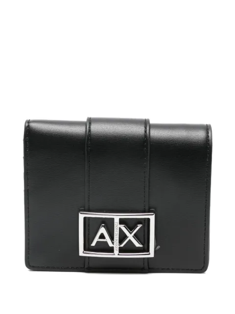Armani Exchange logo plaque wallet