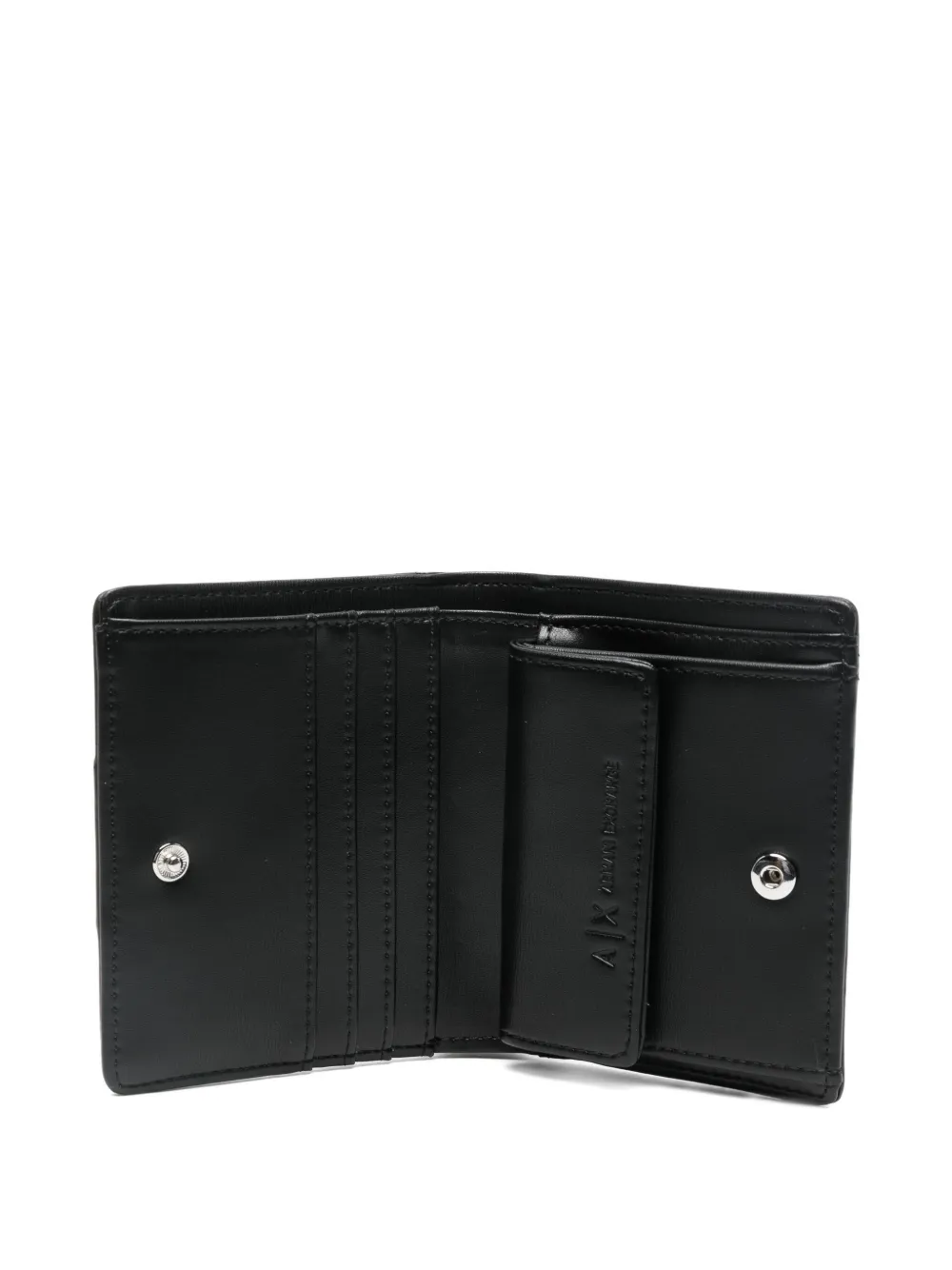  Armani Exchange Logo Plaque Wallet - Black 