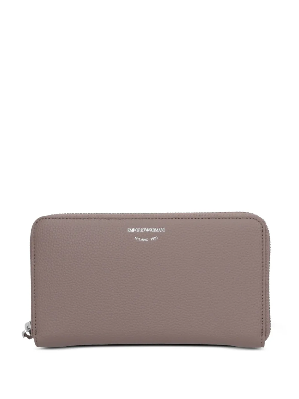 Emporio Armani logo-lettering zip-fastening wallet - Toni neutri