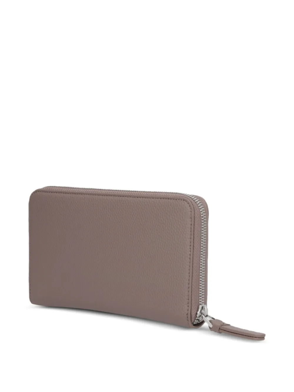 Emporio Armani logo-lettering zip-fastening wallet - Beige
