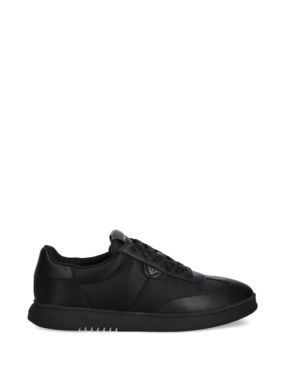 Emporio Armani logo-plaque panelled sneakers - Nero