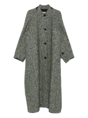 Stella McCartney リバーシブル チェックカーコート | ブラック