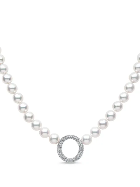 Yoko London pearl 18mm circle necklace