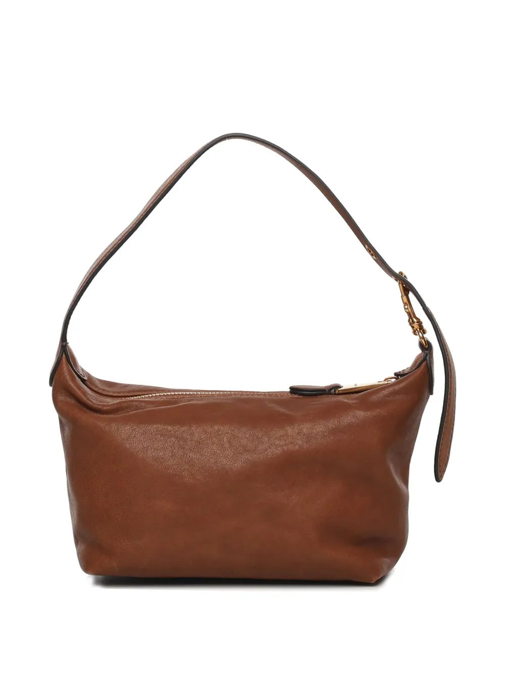 Miu Miu Schoudertas met logo-reliëf - Bruin