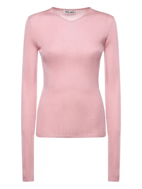 Miu Miu V-neck ribbed top