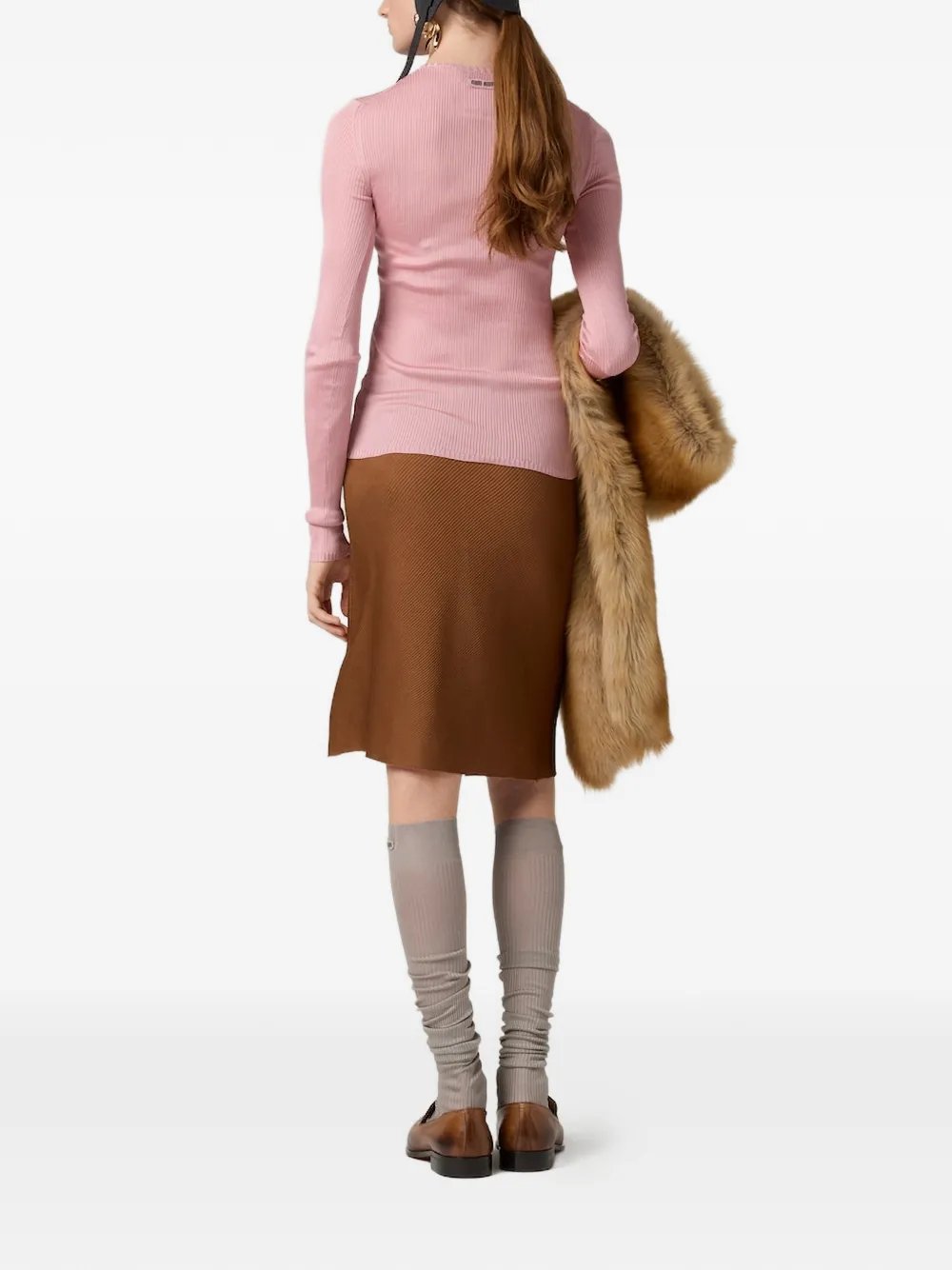 Miu Top met V-hals Roze