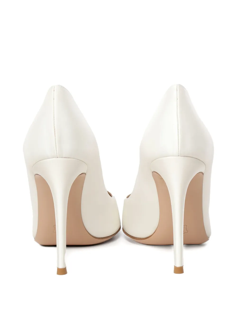 Gianvito Rossi 105mm Leather Heeled Pumps In White