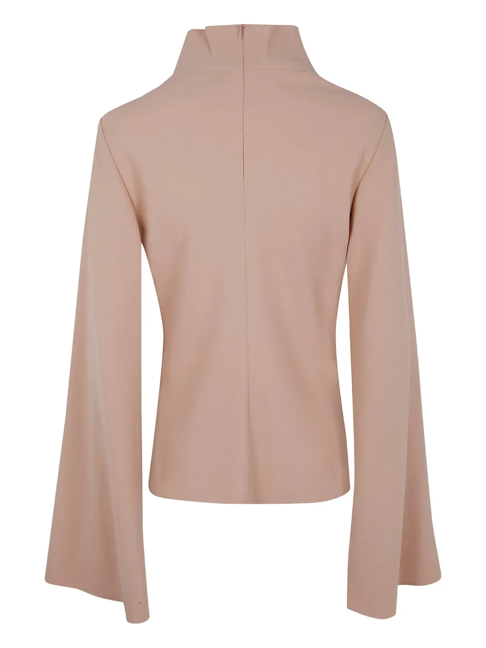 Alberta Ferretti high-neck cape-sleeve top - Beige