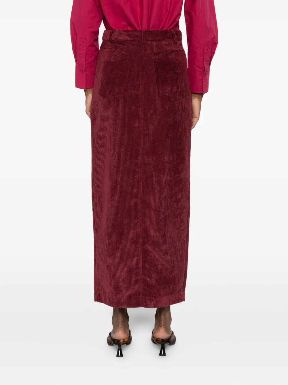 Dixie Corduroy Skirt In Red