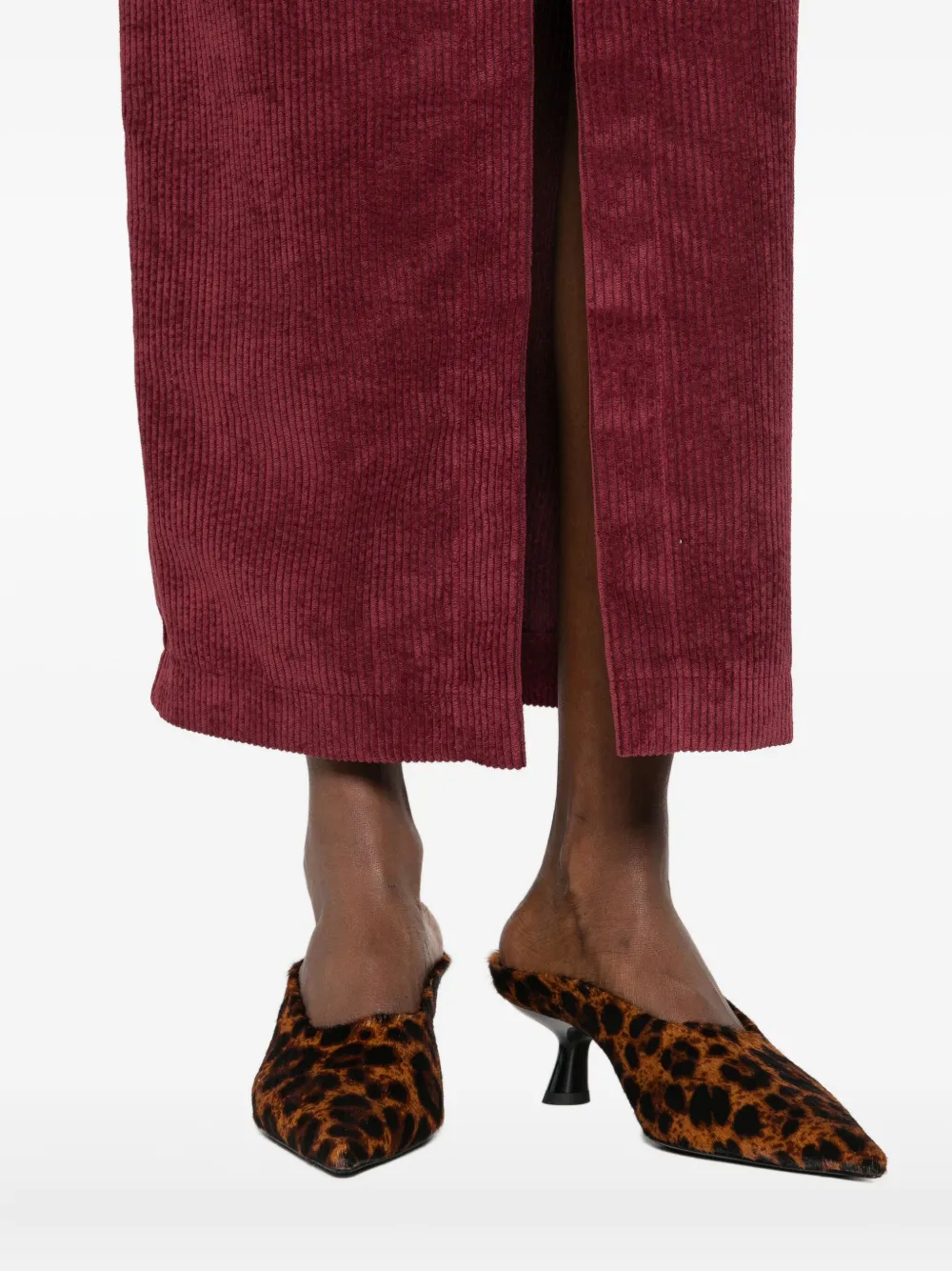Dixie Corduroy Skirt In Red