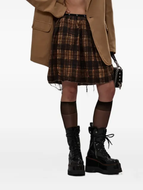 R13 reversible-design midi skirt