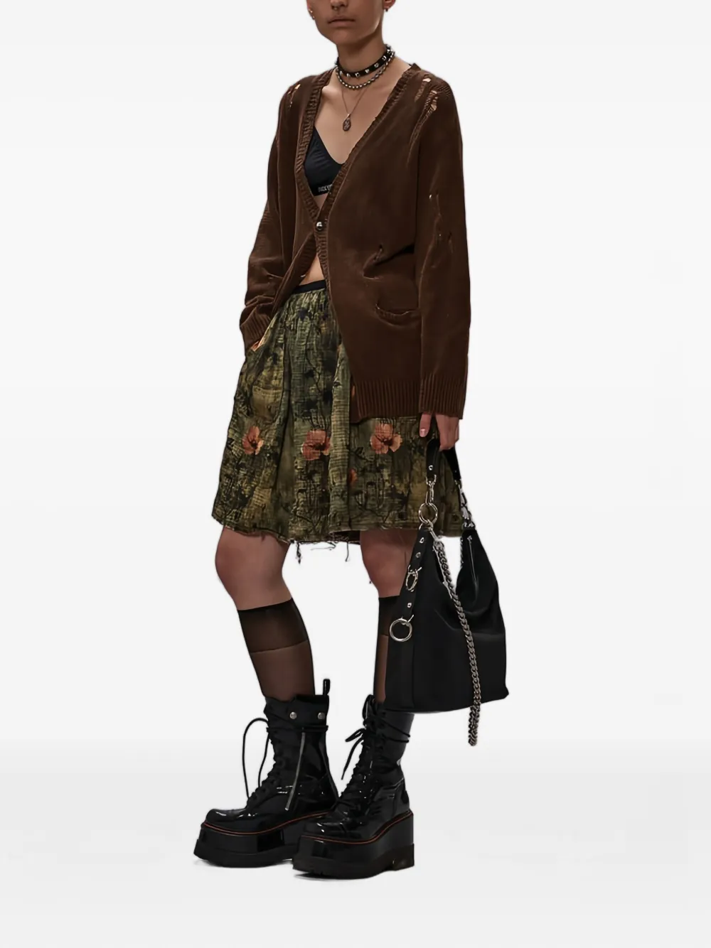 R13 falda midi con diseño reversible | Faldas acampanadas | Image 2