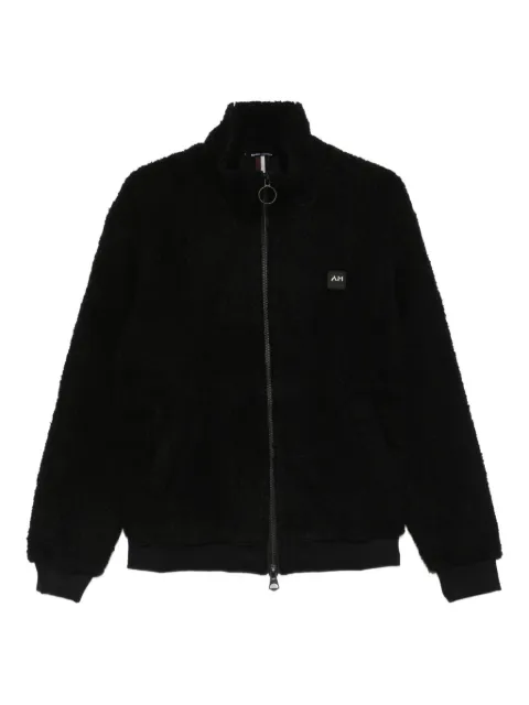Antony Morato logo-appliqué zip-up cardigan