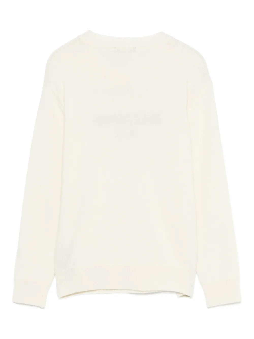 Balmain Kids Trui met logoprint en ronde hals Wit