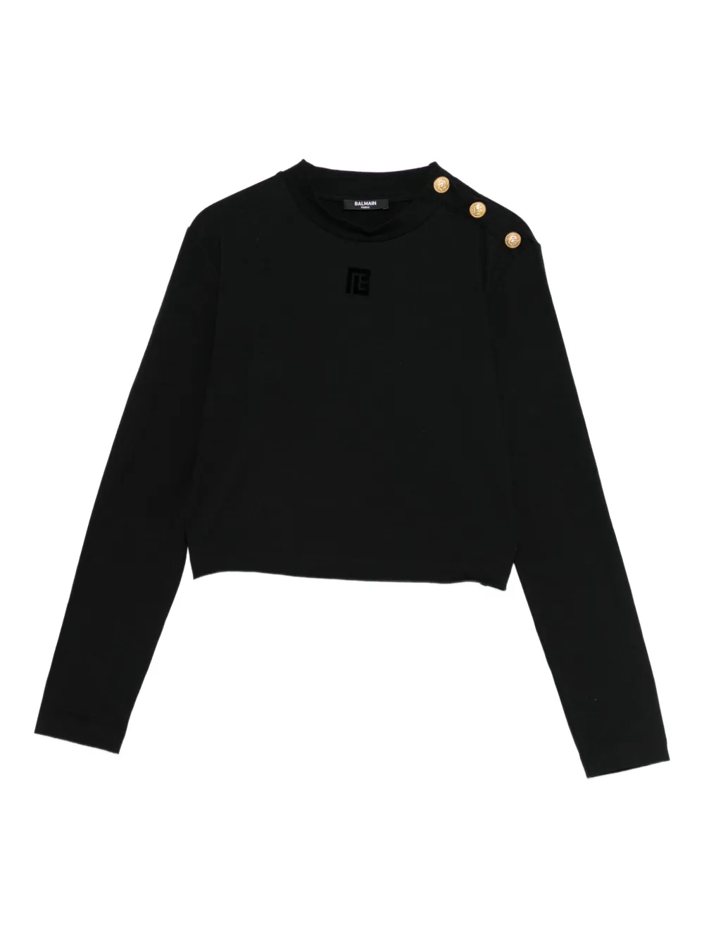 Balmain Kids button-detailing top | Black | Image 1