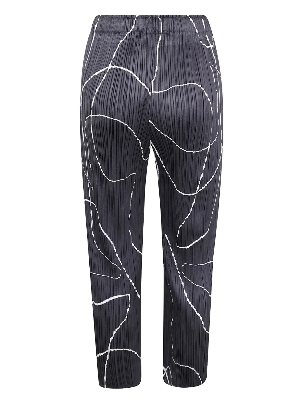 Pleats Please Issey Miyake elasticated-waistband pleated trousers - Zwart