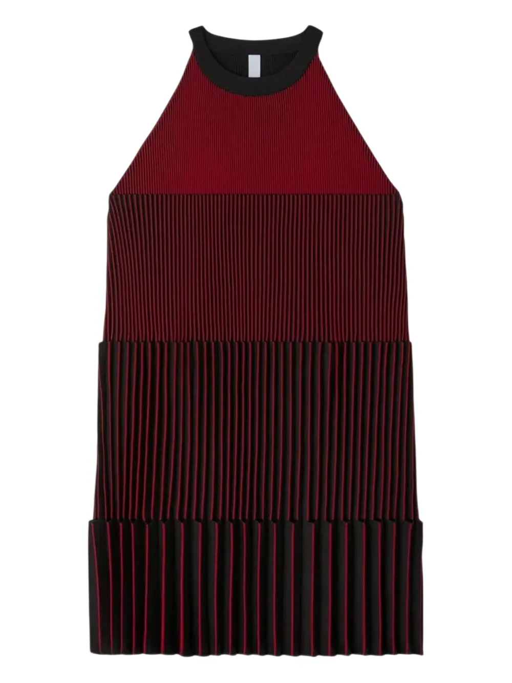 CFCL Abito corto smanicato Accordion - Rosso