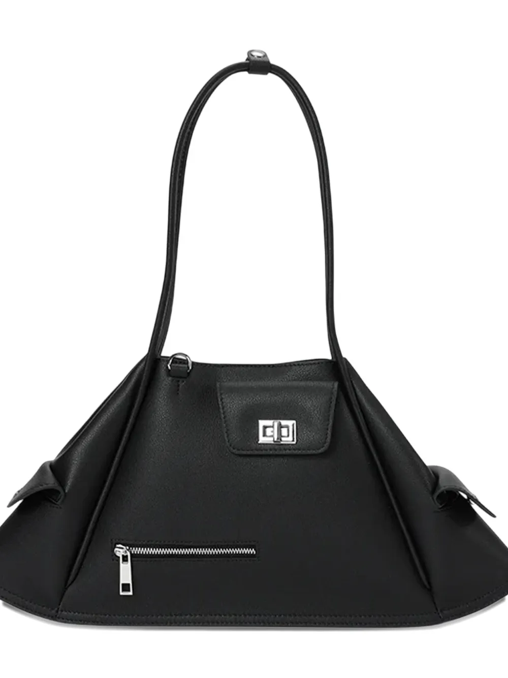 Pabepabe Schoudertas met ritszak - Zwart