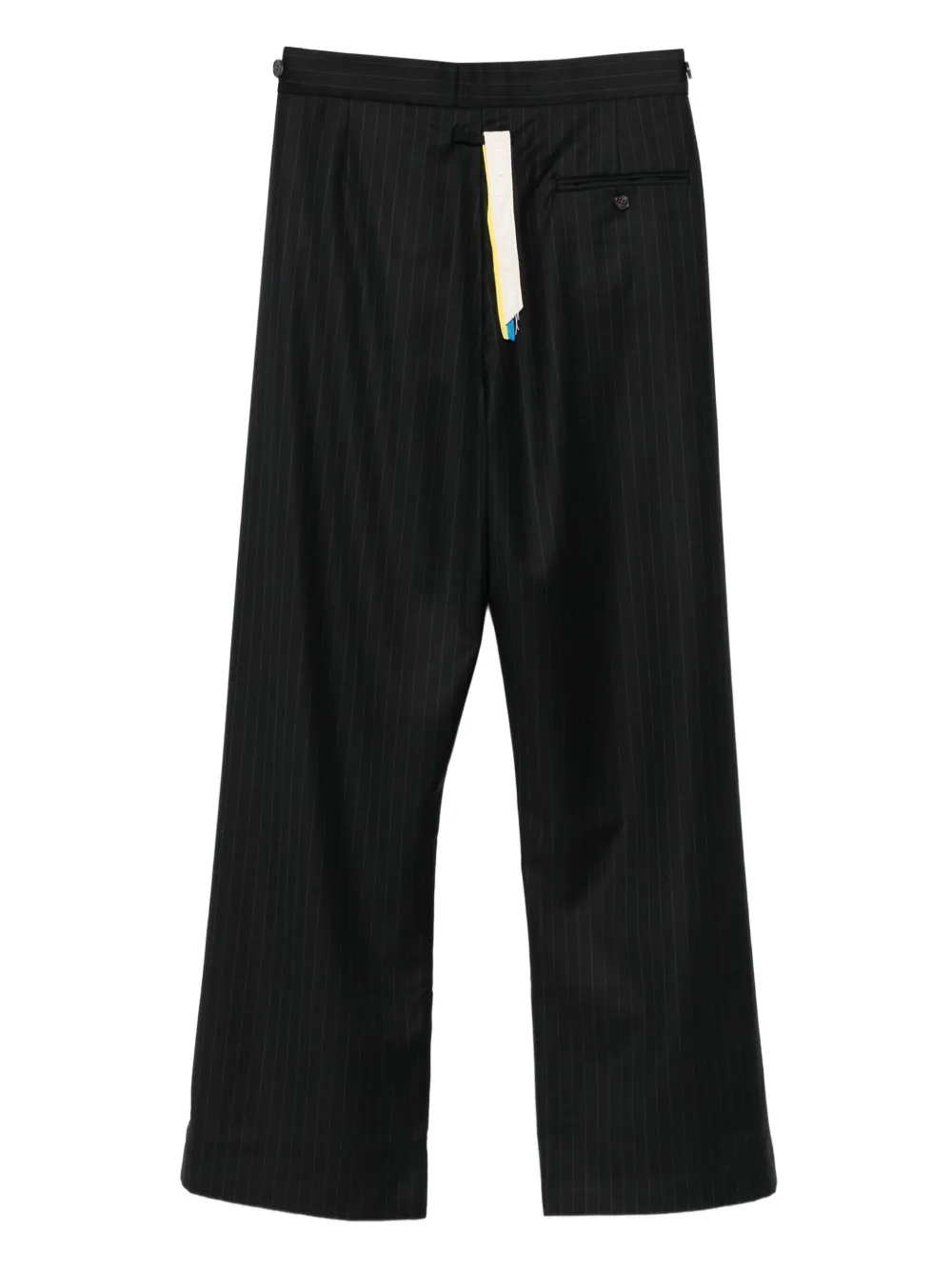 LITKOVSKA pinstripe straight-leg trousers - Zwart