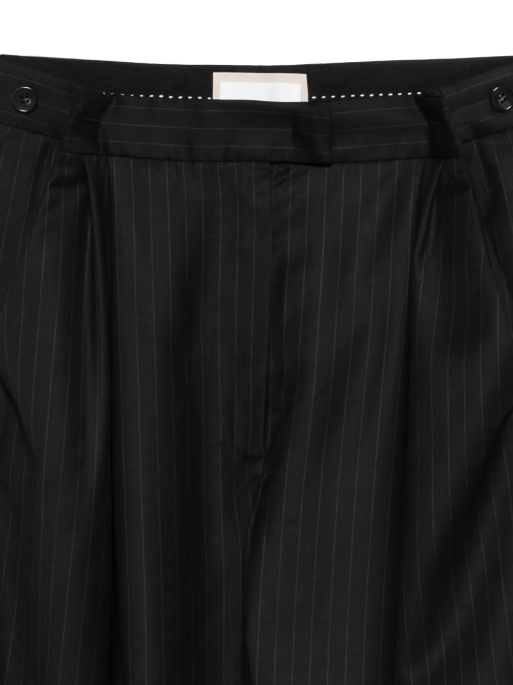 LITKOVSKA Broek met krijtstreep Zwart