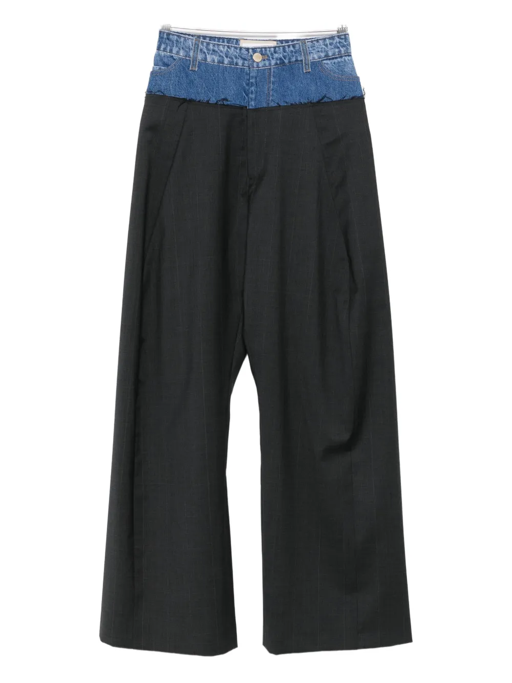 LITKOVSKA pinstripe-pattern panelled trousers | gris | Image 1