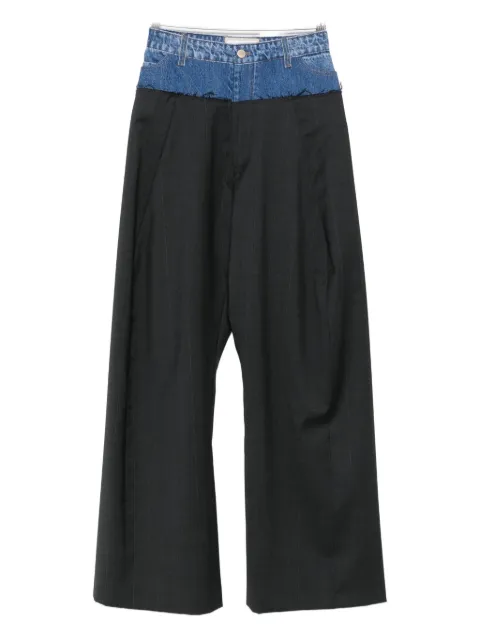 LITKOVSKA pinstripe-pattern panelled trousers