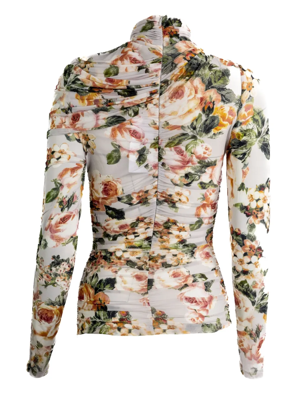 Magda Butrym Floral Halterneck Blouse In White