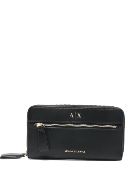 Armani Exchange logo-plaque leather wallet