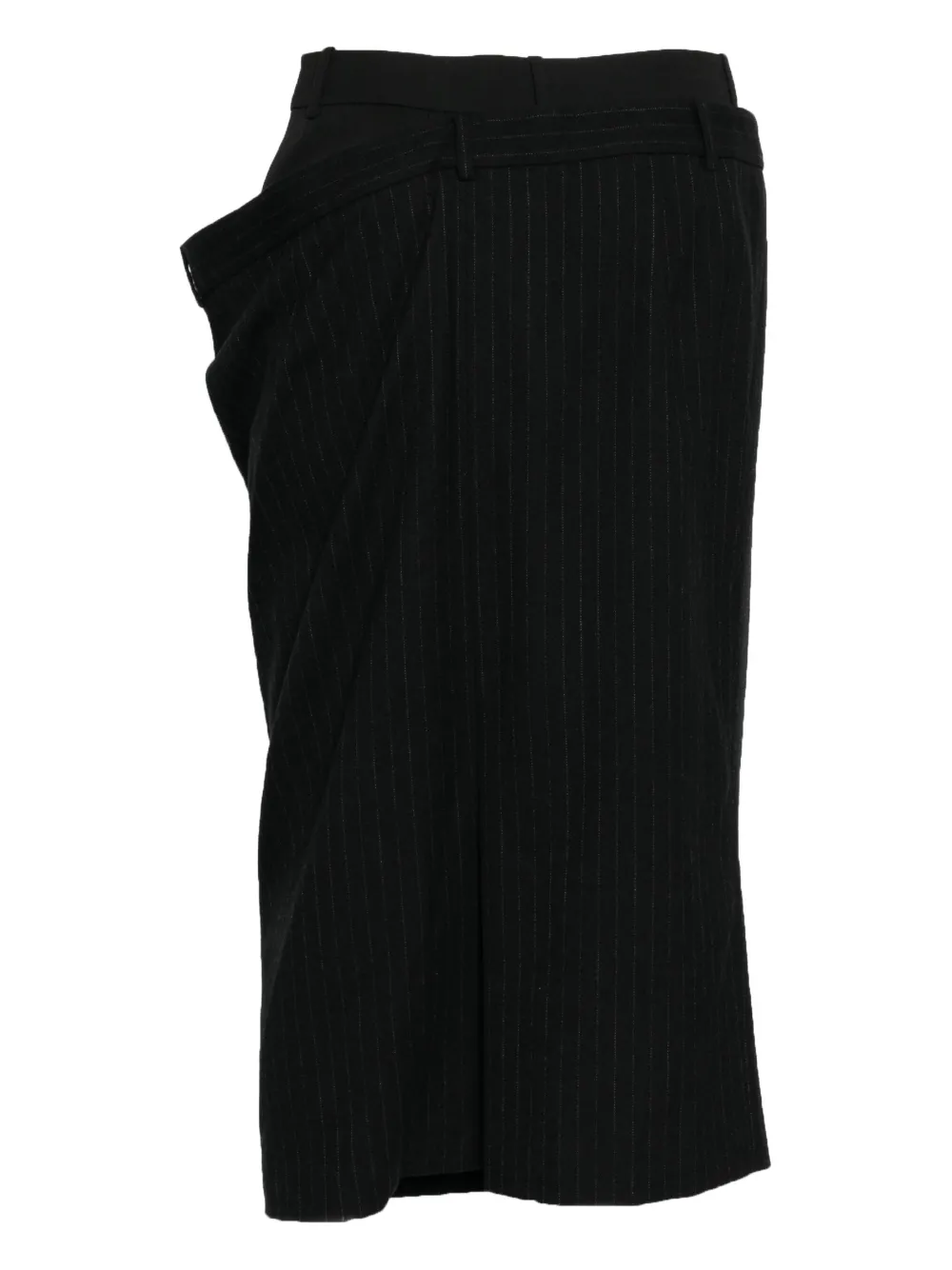 Juun.J Gestreepte rok - Zwart