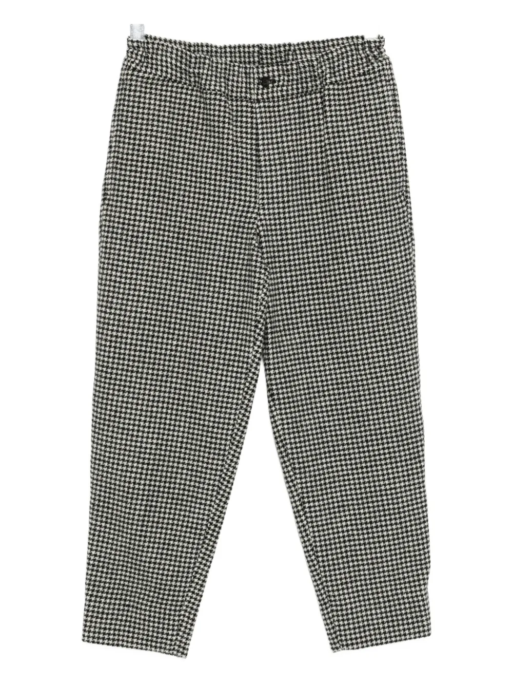 Black Comme Des Garçons Houndstooth Trousers In Black